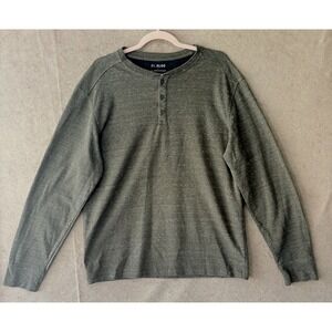 01 Algo Performance Shirt Mens XL Green‎ Henley Quick Dry Wicking UV 40